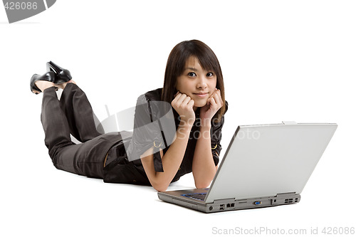 Image of Woman and laptop