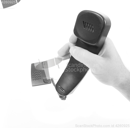 Image of old black phone