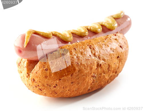 Image of Hotdog with mustard