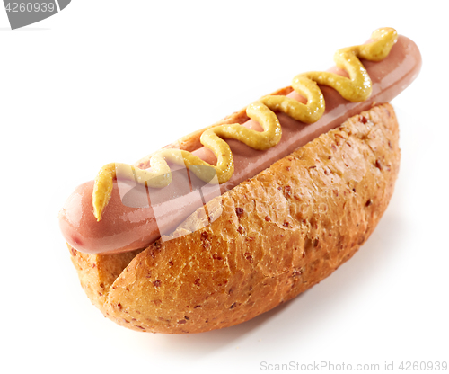 Image of Hotdog with mustard