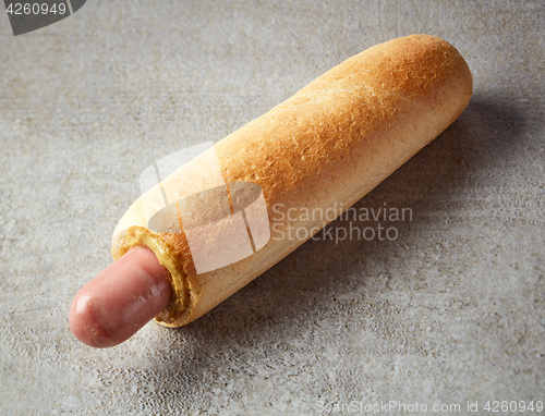 Image of Hotdog with mustard