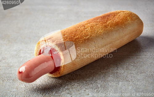 Image of Hotdog with ketchup