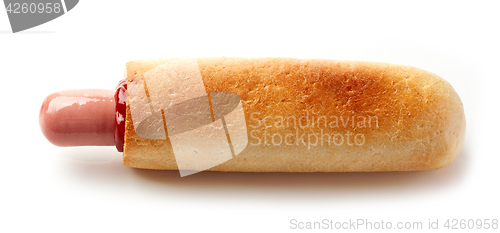 Image of Hotdog with ketchup