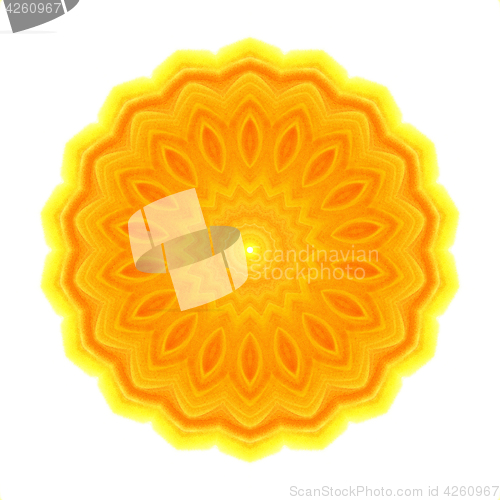 Image of Abstract bright orange concentric pattern