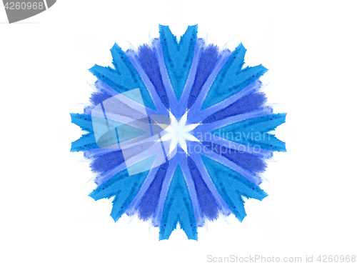 Image of Abstract blue concentric shape