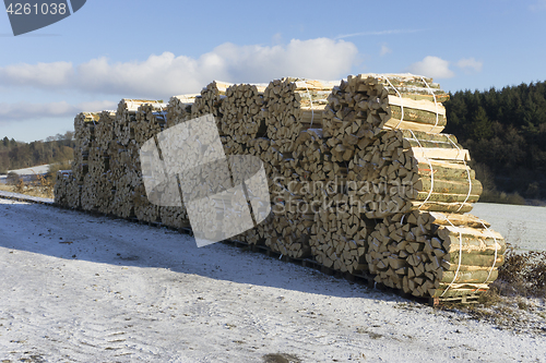 Image of Woodpiles in Winter