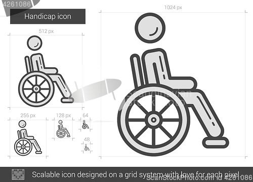 Image of Handicap line icon.