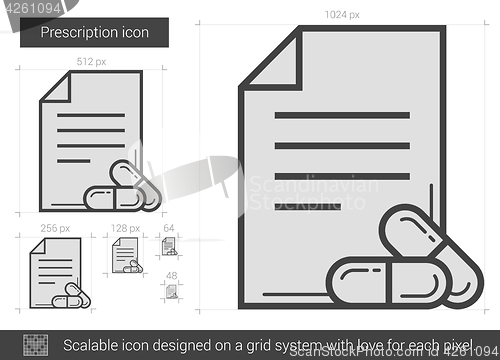 Image of Prescription line icon.