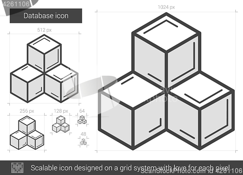 Image of Database line icon.