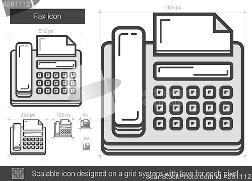 Image of Fax line icon.