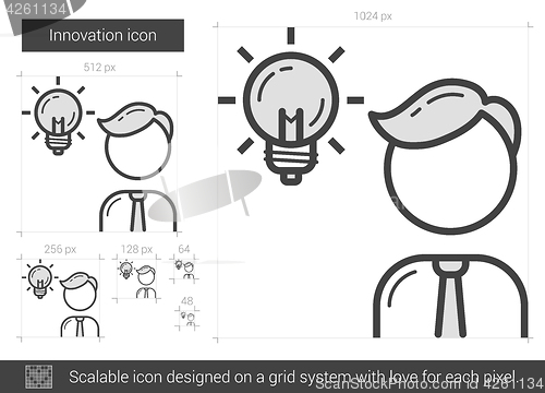 Image of Innovation line icon.