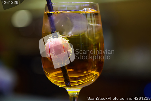 Image of Grapes floating in champagne creating lots of bubbles