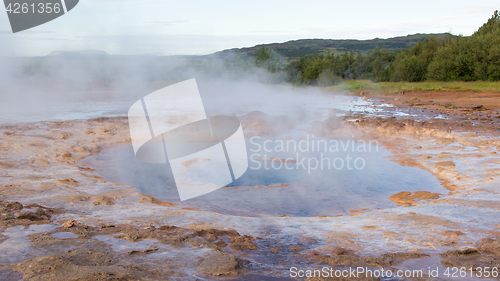 Image of The famous Strokkur Geyser - Iceland - Close-up