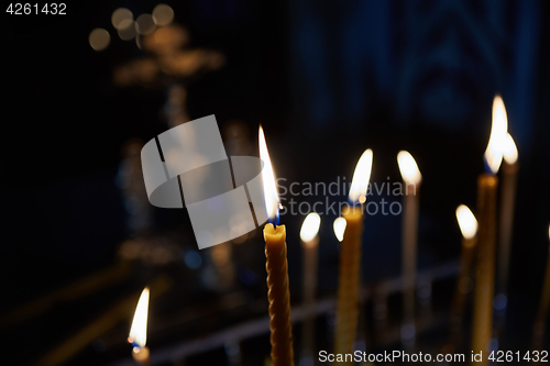 Image of candles in orthodox church