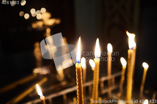 Image of candles in orthodox church