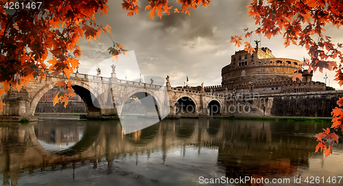 Image of Roman castle in autumn