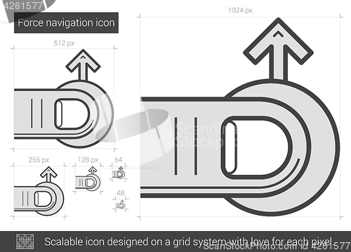 Image of Force navigation line icon.