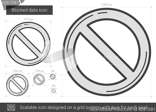 Image of Blocked data line icon.