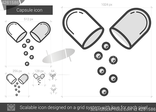 Image of Capsule line icon.