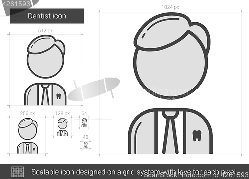 Image of Dentist line icon.
