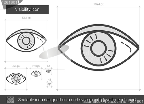 Image of Visibility line icon.