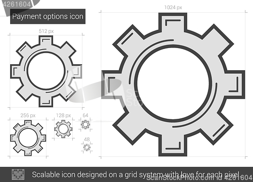 Image of Payment options line icon.