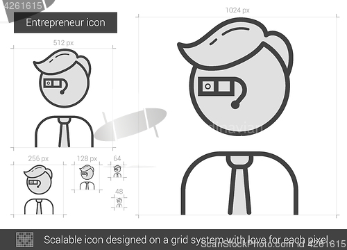 Image of Entrepreneur line icon.