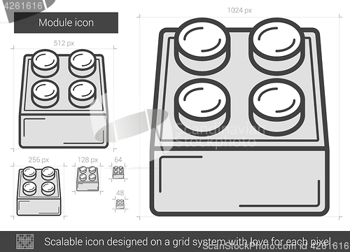 Image of Module line icon.