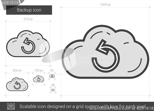 Image of Backup line icon.