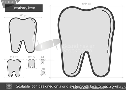 Image of Dentistry line icon.