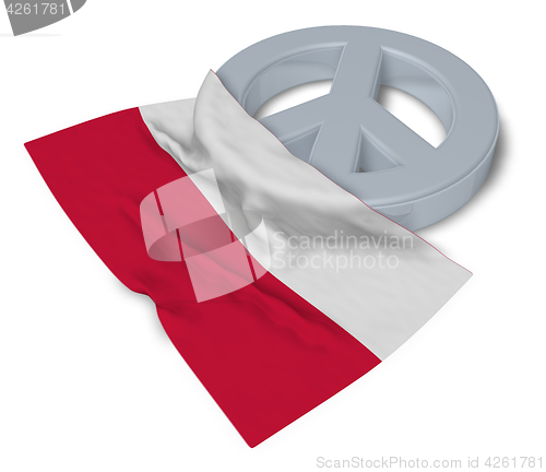 Image of peace symbol and flag of poland - 3d rendering