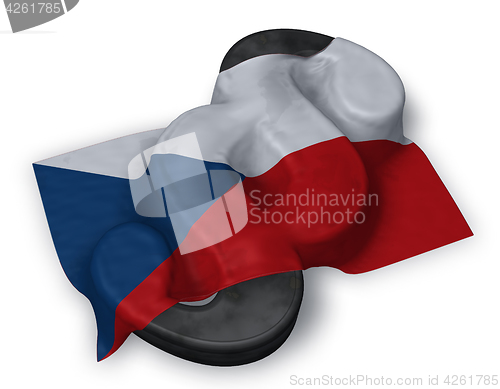 Image of paragraph symbol and flag of the Czech Republic - 3d rendering