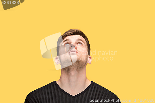 Image of The young man looking up