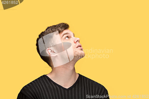 Image of The young man looking up