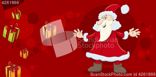 Image of santa claus greeting card