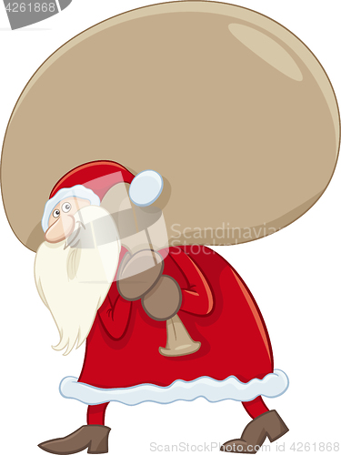 Image of santa claus with big sack