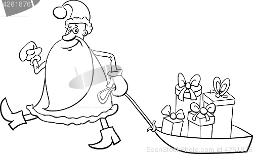 Image of santa claus coloring page