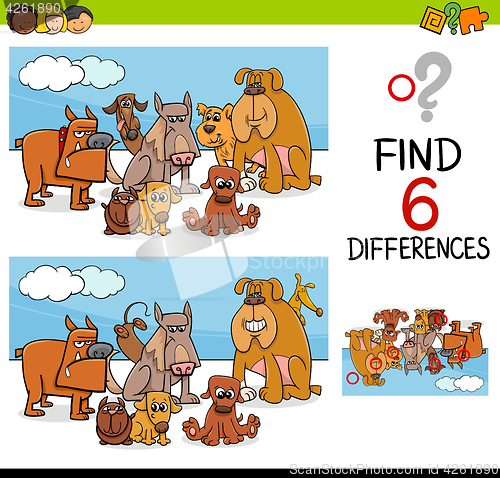 Image of game of differences with dogs