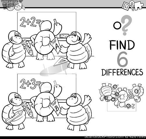 Image of differences coloring page