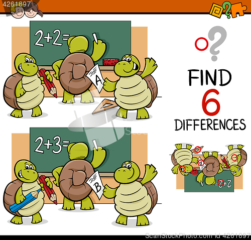 Image of differences task for children