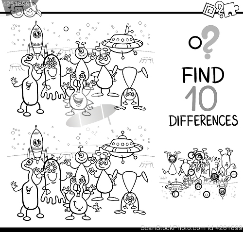 Image of differences activity for coloring