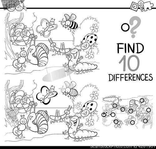 Image of game of differences for coloring