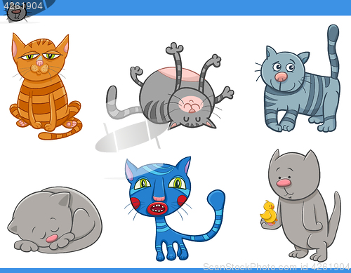 Image of funny cat characters set