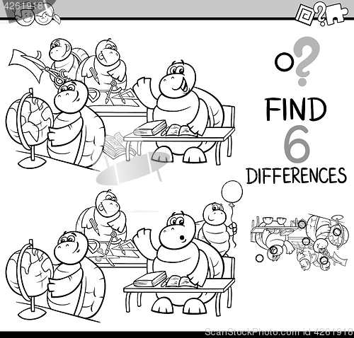 Image of differences game coloring page