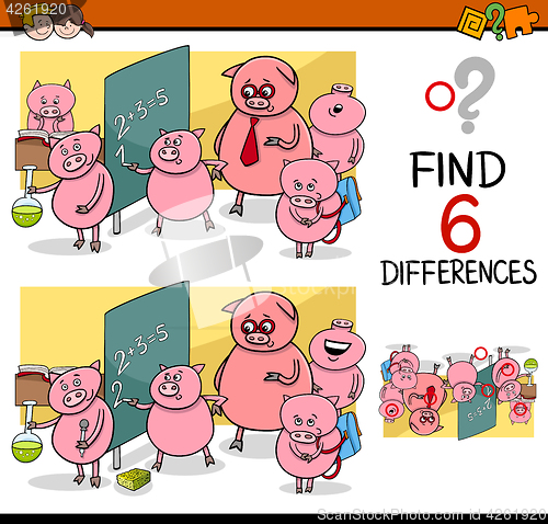 Image of differences game for children