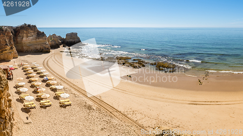 Image of Scenic golden cliffs near Alvor