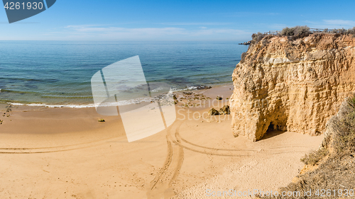 Image of Scenic golden cliffs near Alvor