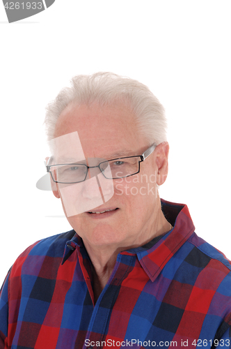 Image of Closeup portrait of senior man.