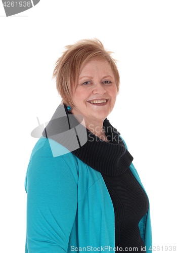 Image of Portrait of smiling senior woman.