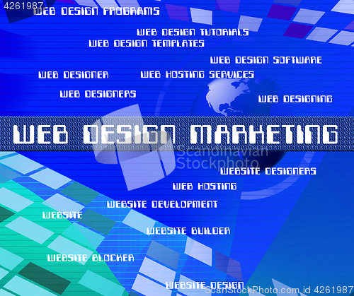 Image of Web Design Marketing Represents Net Www And Designers